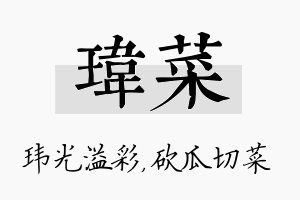 玮菜名字的寓意及含义