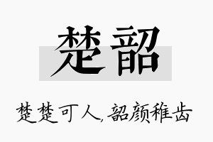 楚韶名字的寓意及含义