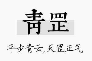 青罡名字的寓意及含义