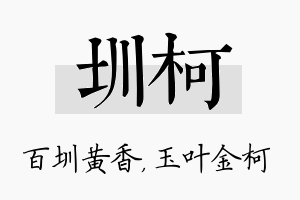 圳柯名字的寓意及含义