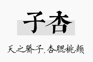 子杏名字的寓意及含义