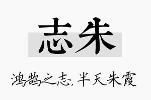 志朱名字的寓意及含义