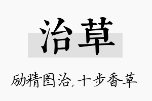 治草名字的寓意及含义