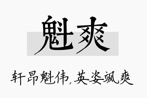 魁爽名字的寓意及含义