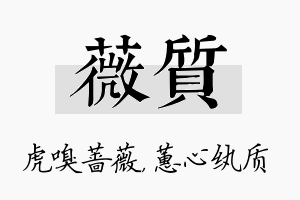 薇质名字的寓意及含义