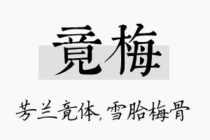 竟梅名字的寓意及含义