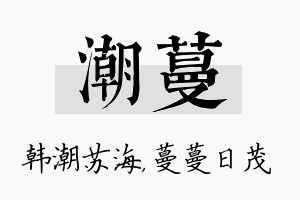 潮蔓名字的寓意及含义