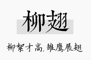 柳翅名字的寓意及含义