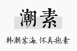 潮素名字的寓意及含义