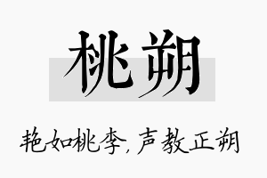 桃朔名字的寓意及含义