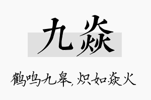 九焱名字的寓意及含义