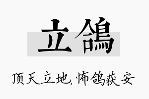 立鸽名字的寓意及含义