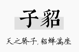 子貂名字的寓意及含义