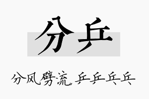 分乒名字的寓意及含义