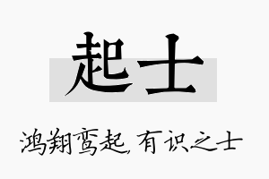 起士名字的寓意及含义