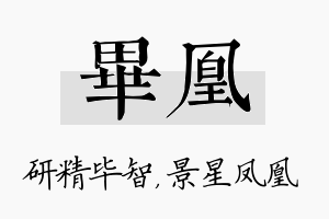 毕凰名字的寓意及含义