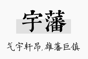 宇藩名字的寓意及含义