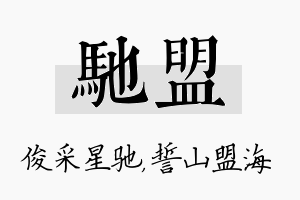 驰盟名字的寓意及含义