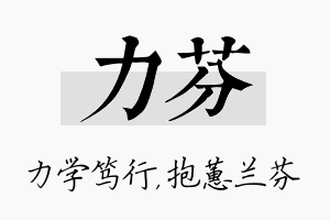 力芬名字的寓意及含义