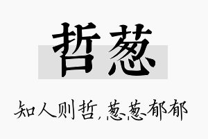 哲葱名字的寓意及含义