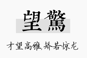 望惊名字的寓意及含义