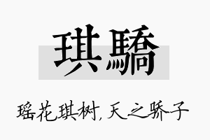 琪骄名字的寓意及含义