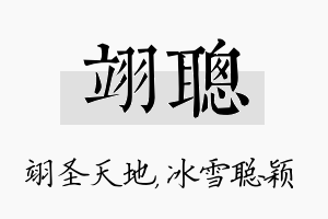 翊聪名字的寓意及含义