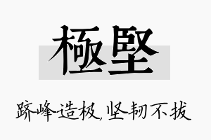 极坚名字的寓意及含义