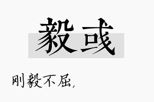 毅彧名字的寓意及含义