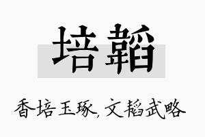 培韬名字的寓意及含义