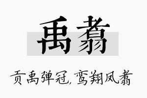 禹翥名字的寓意及含义