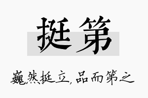 挺第名字的寓意及含义