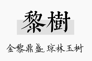 黎树名字的寓意及含义