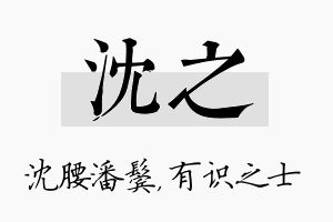 沈之名字的寓意及含义