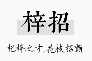 梓招名字的寓意及含义