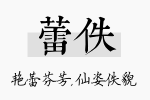 蕾佚名字的寓意及含义