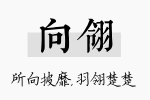 向翎名字的寓意及含义