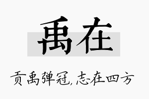 禹在名字的寓意及含义