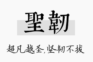 圣韧名字的寓意及含义