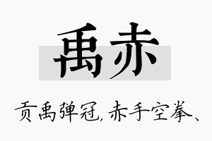 禹赤名字的寓意及含义