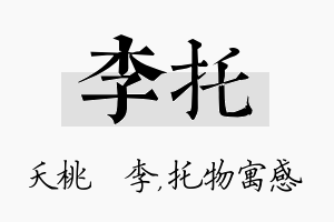 李托名字的寓意及含义