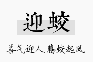 迎蛟名字的寓意及含义