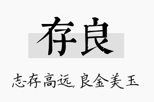 存良名字的寓意及含义