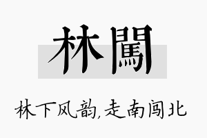 林闯名字的寓意及含义