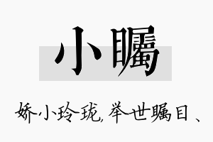 小瞩名字的寓意及含义