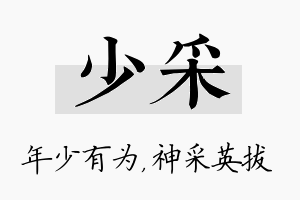 少采名字的寓意及含义