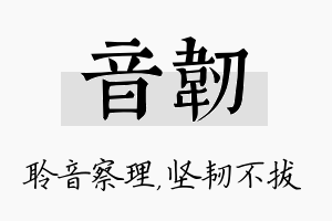 音韧名字的寓意及含义