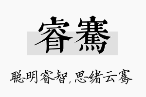 睿骞名字的寓意及含义