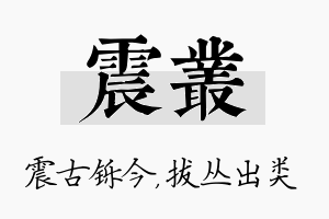 震丛名字的寓意及含义