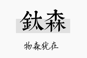 钛森名字的寓意及含义